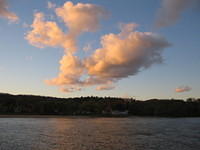 Suttons Bay, Michigan - A cold, windy sunset.